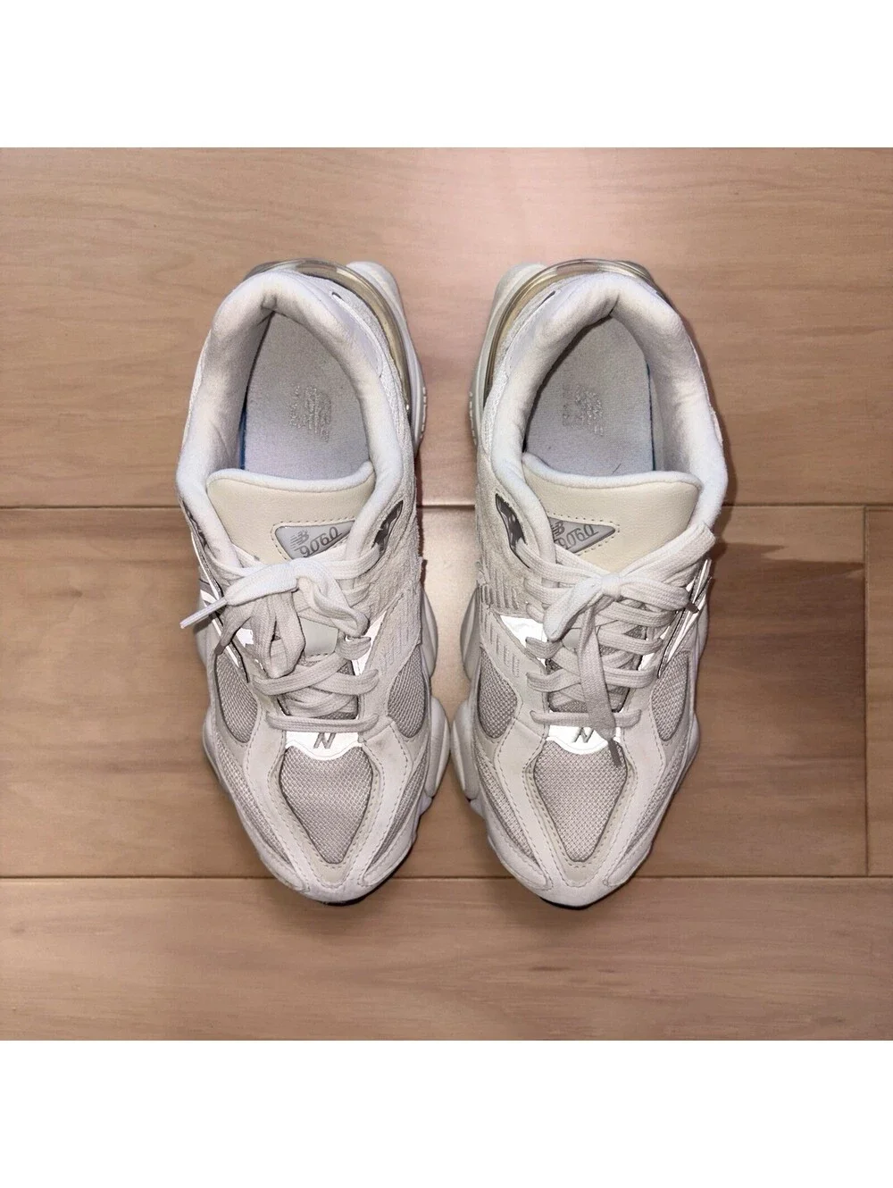 New Balance 9060 White Cream Suede Sneakers Men’s 7 Women’s 8.5 Shoes
